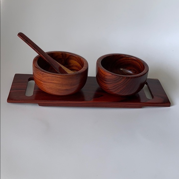 Wood Two bowl serving set - Picture 8 of 8